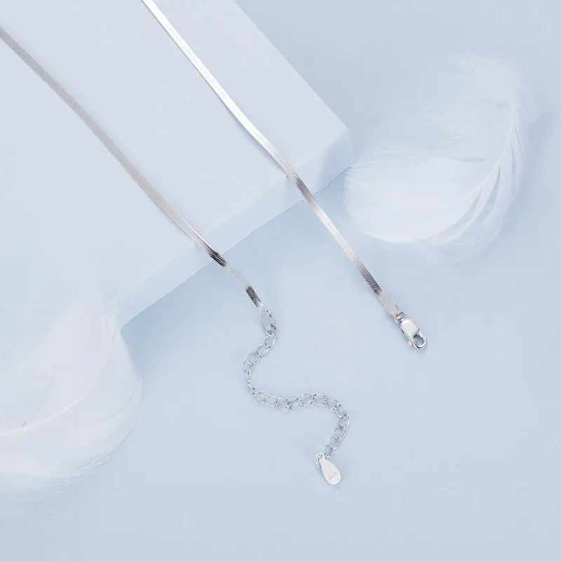 (slika za) Osnovna ogrlica s kačjo kostjo v stilu PANDORA - BSA008 - Ogled 4