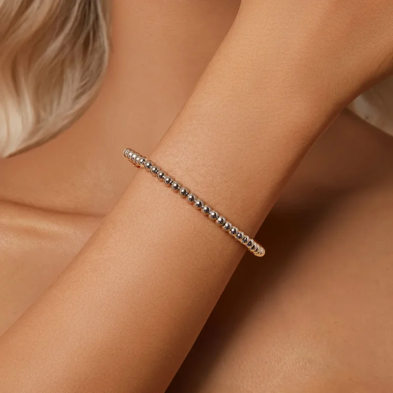 (slika za) Osnovna verižica iz srebrnih kroglic v stilu PANDORA - SCB267 - Ogled 7