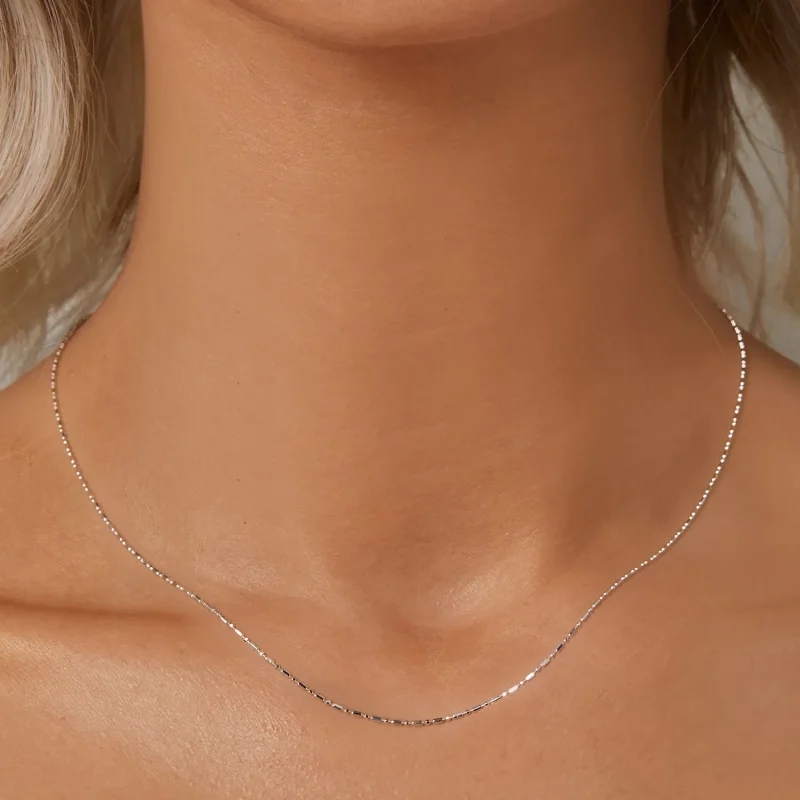 (slika za) Osnovna verižica s finimi bleščicami v stilu PANDORA - BSA006 - Ogled 5