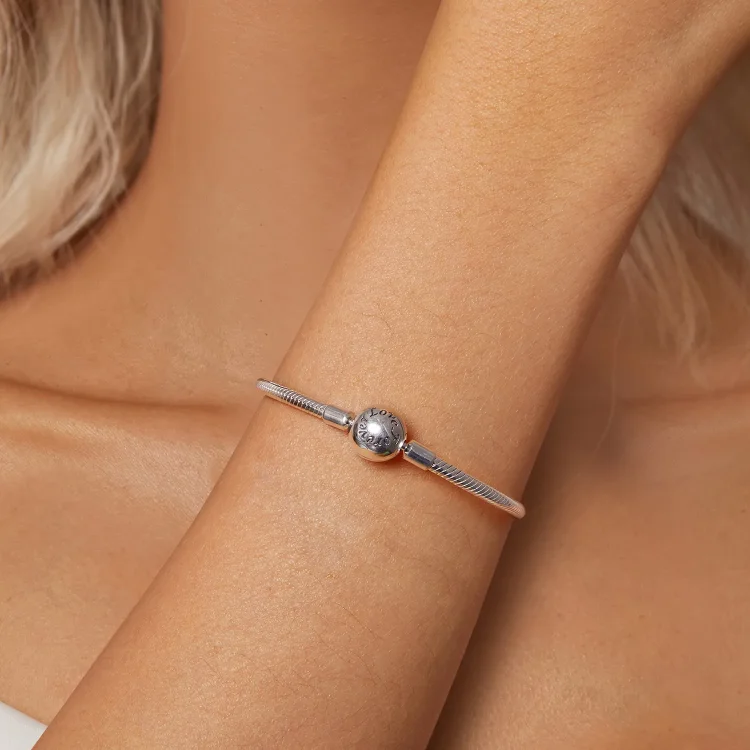 Osnovna zapestnica PANDORA Style Forever Love Snake Bone - SCB272