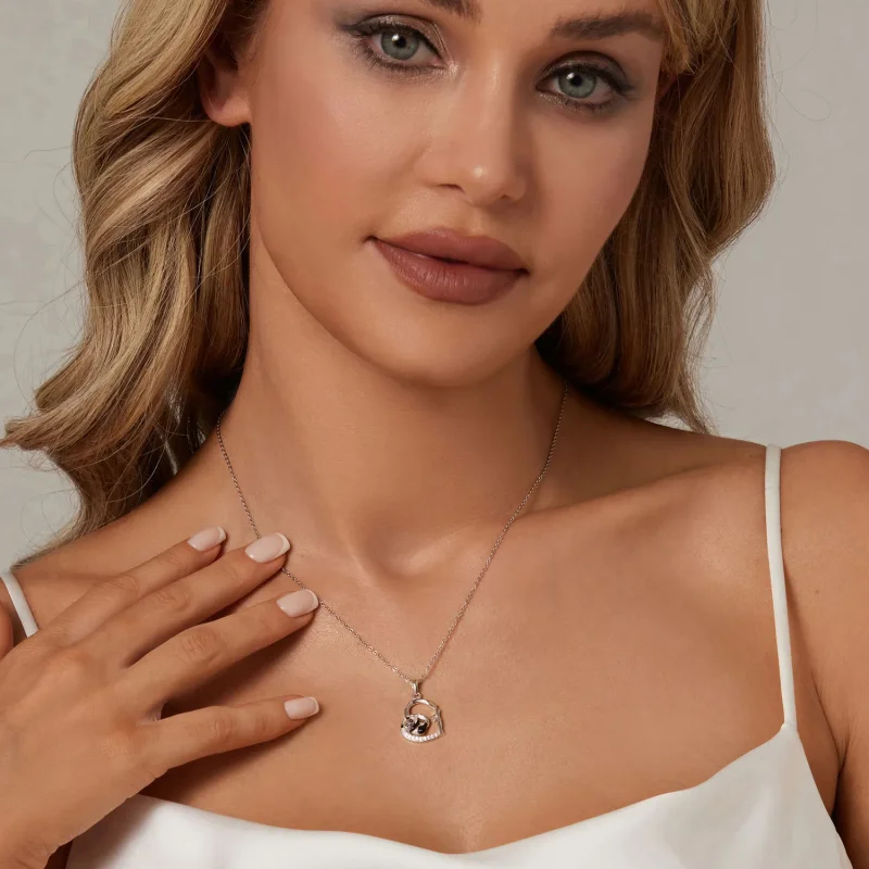 (slika za) Panda ogrlica v stilu PANDORA - SCN515 - Ogled 6