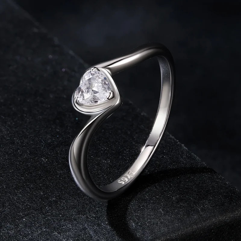 (slika za) PANDORA Style Exquisite Love Moissanitni prstan (en certifikat) - MSR047 - Ogled 2