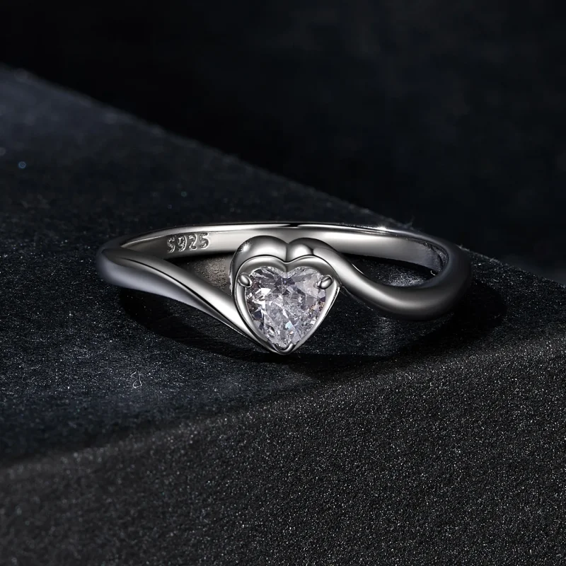 (slika za) PANDORA Style Exquisite Love Moissanitni prstan (en certifikat) - MSR047 - Ogled 3