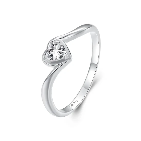 (slika za) PANDORA Style Exquisite Love Moissanitni prstan (en certifikat) - MSR047