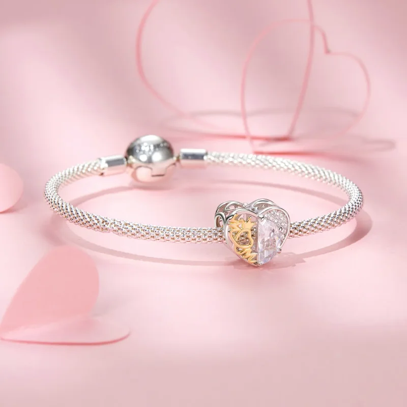 (slika za) PANDORA Style Mom's Heart Beads - BSC1002 - Ogled 5