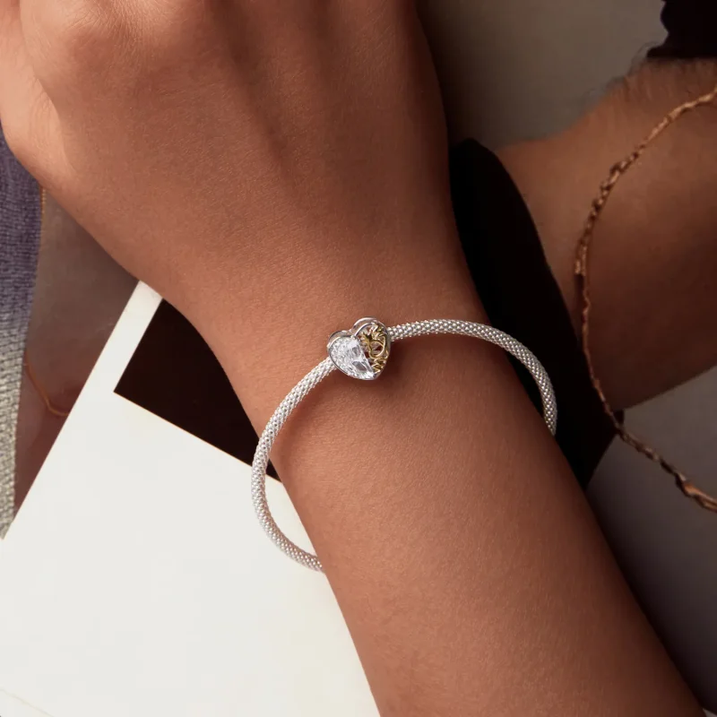 (slika za) PANDORA Style Mom's Heart Beads - BSC1002 - Ogled 6