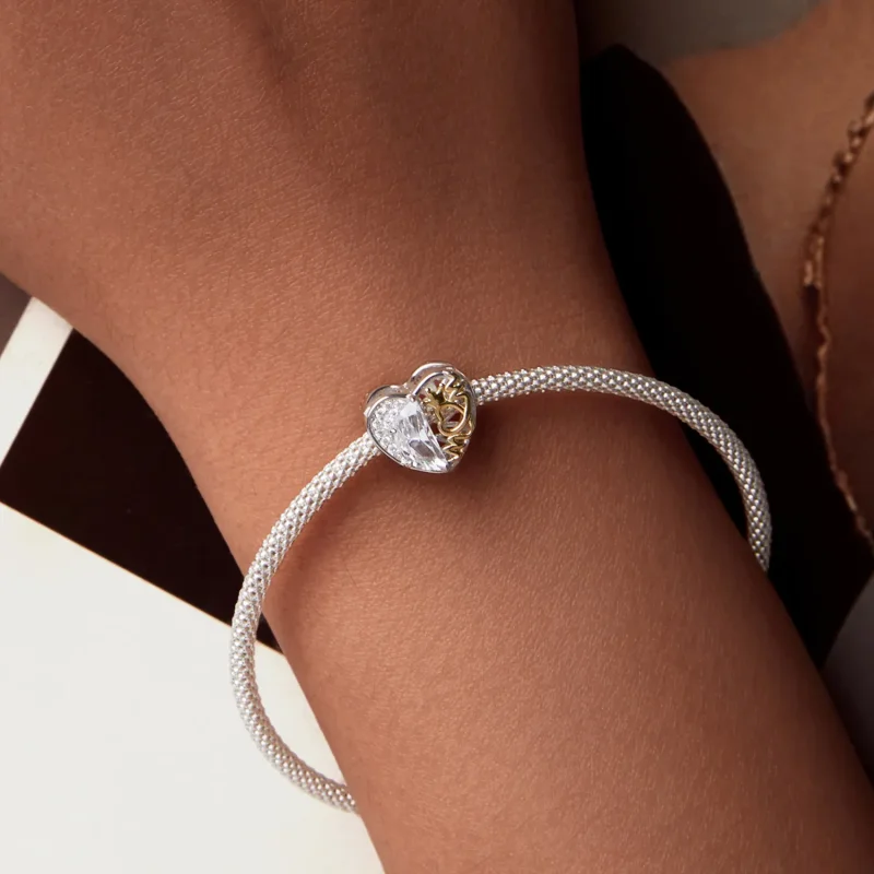 (slika za) PANDORA Style Mom's Heart Beads - BSC1002 - Ogled 7