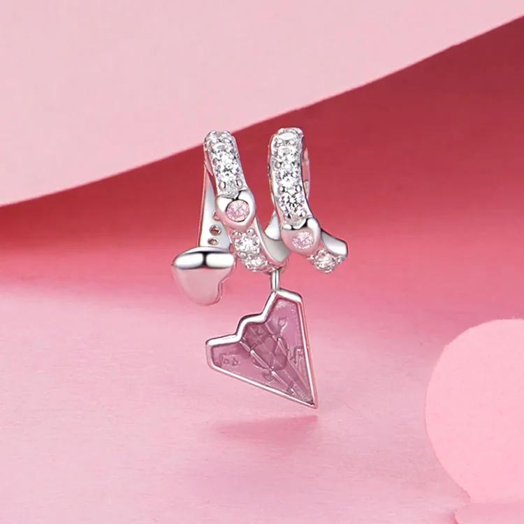 PANDORA Style Paper Plane Beads Love Letter - BSC974