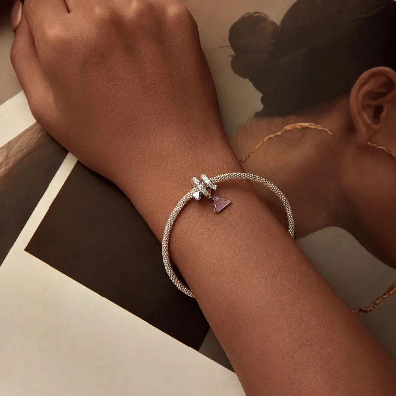 (slika za) PANDORA Style Paper Plane Beads Love Letter - BSC974 - Ogled 5