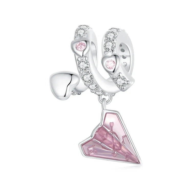 PANDORA Style Paper Plane Beads Love Letter - BSC974