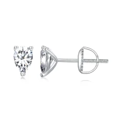 PANDORA Style Water Drop Moissanite Uhani (dva certifikata) - MSE049