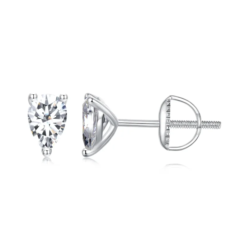 (slika za) PANDORA Style Water Drop Moissanite Uhani (dva certifikata) - MSE049