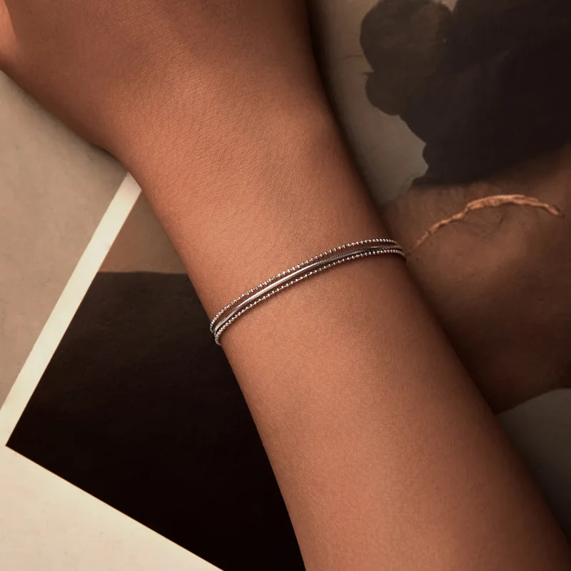 (slika za) Preprosta troslojna zapestnica v stilu PANDORA - BSB164 - Ogled 4