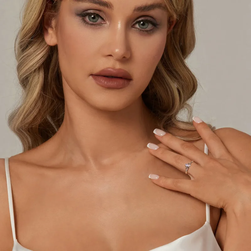 (slika za) Prstan z lotusom v stilu PANDORA - SCR1020-E - Ogled 7