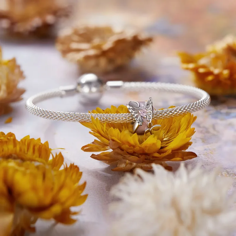 (slika za) Silikonske distančne kroglice v stilu Monet Butterfly PANDORA - BSC991 - Ogled 4