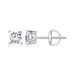 Uhani PANDORA Style Princess Moissanite (dva certifikata) - MSE047-L Uhani PANDORA Style Princess Moissanite (dva certifikata) - MSE047-L