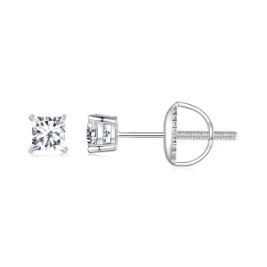 (slika za) Uhani PANDORA Style Princess Moissanite (en certifikat) - MSE047-S