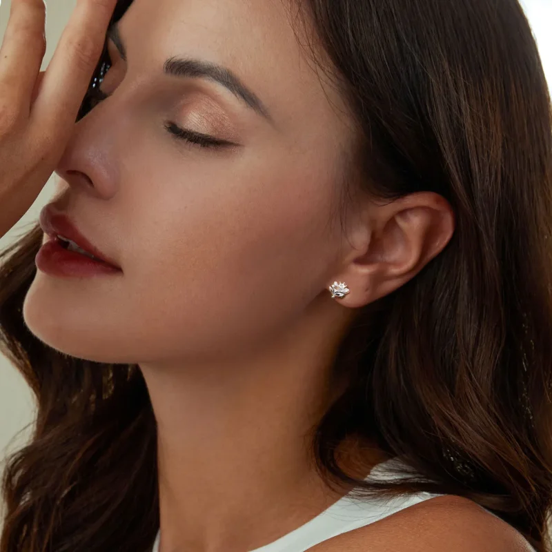 (slika za) Uhani princese Crown Fox v stilu PANDORA - SCE1708 - Ogled 6