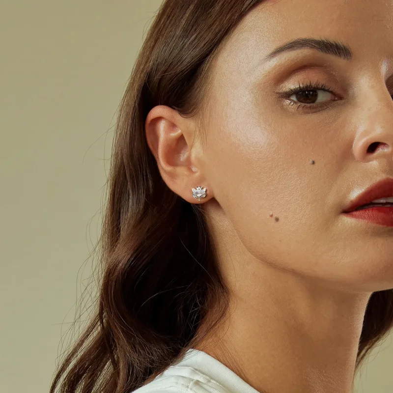 (slika za) Uhani princese Crown Fox v stilu PANDORA - SCE1708 - Ogled 7