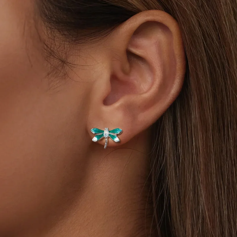 (slika za) Uhani s kačjimi pastirji v slogu PANDORA - BSE988 - Ogled 6