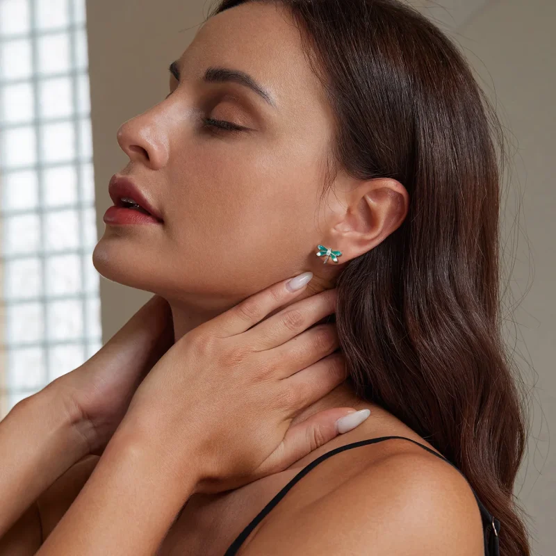 (slika za) Uhani s kačjimi pastirji v slogu PANDORA - BSE988 - Ogled 8