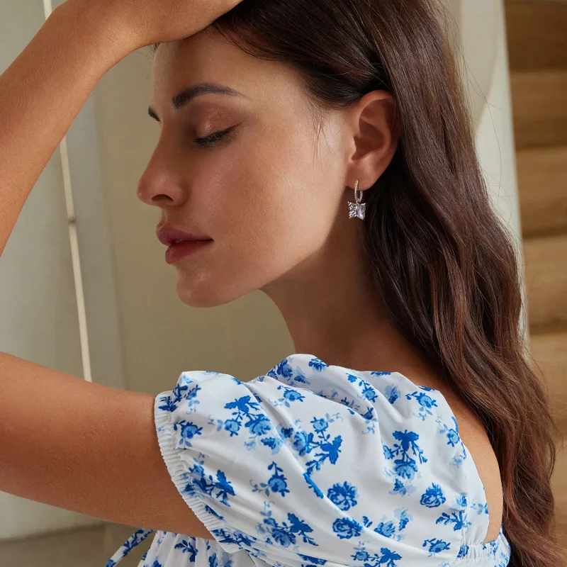 (slika za) Uhani z metulji v stilu PANDORA - BSE986 - Ogled 8