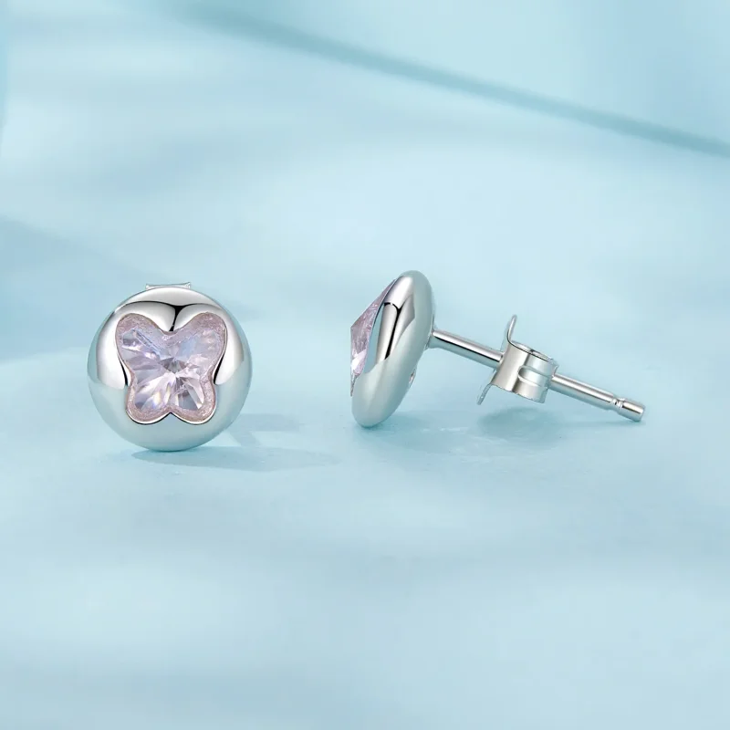 (slika za) Uhani z metulji v stilu PANDORA - SCE1730 - Ogled 4