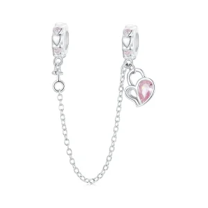 (slika za) Varnostna veriga PANDORA Style Lover Heart Lock - BSC975