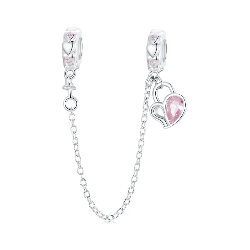 (slika za) Varnostna veriga PANDORA Style Lover Heart Lock - BSC975 - Slika izdelka