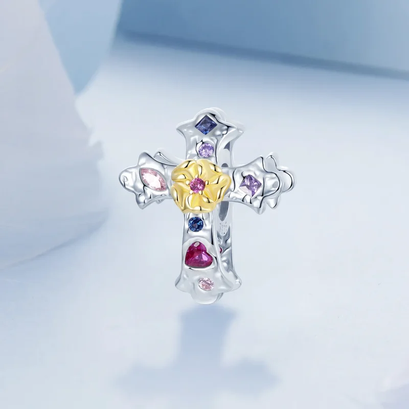 (slika za) Vintage križ v stilu PANDORA - BSC1005 - Ogled 2