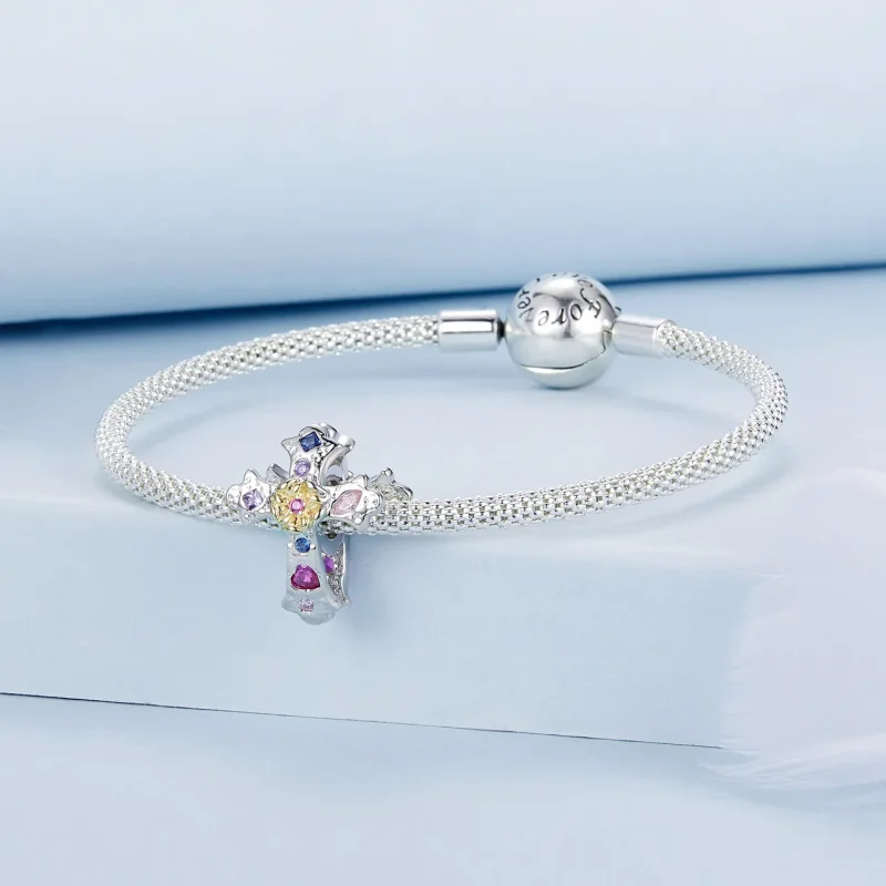 (slika za) Vintage križ v stilu PANDORA - BSC1005 - Ogled 3