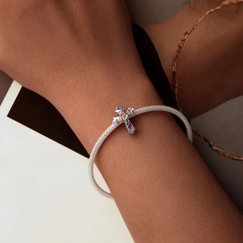 (slika za) Vintage križ v stilu PANDORA - BSC1005 - Ogled 5