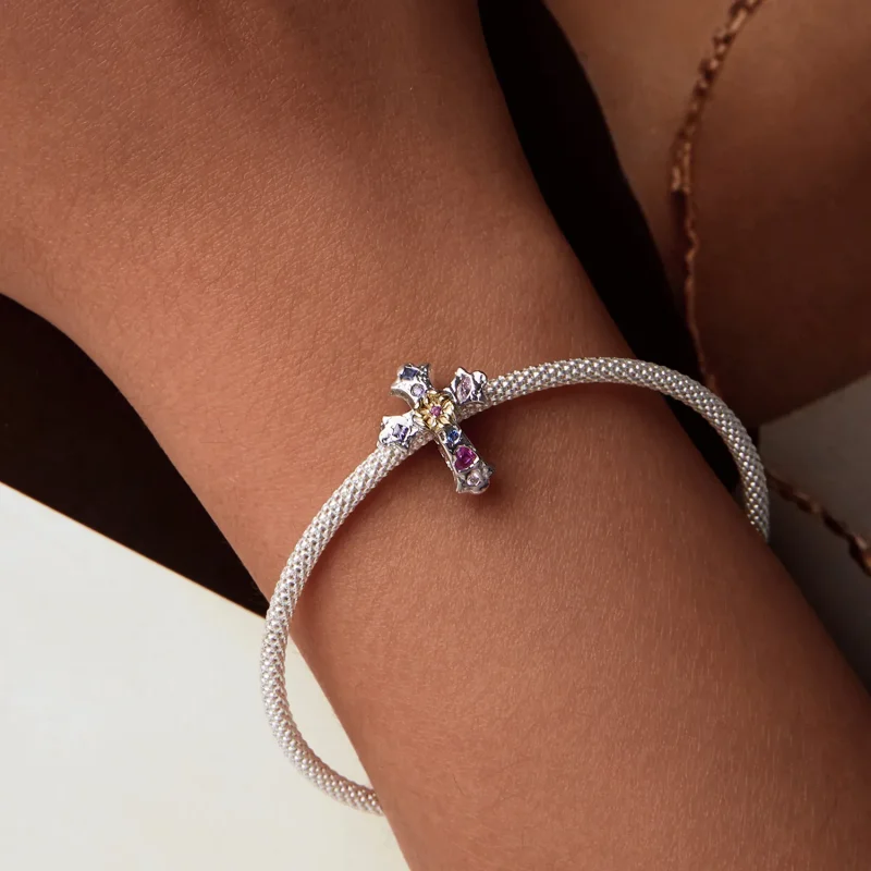 (slika za) Vintage križ v stilu PANDORA - BSC1005 - Ogled 6