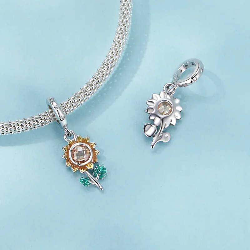 (slika za) Viseče perle sončnice v stilu PANDORA - SCX151 - Ogled 4