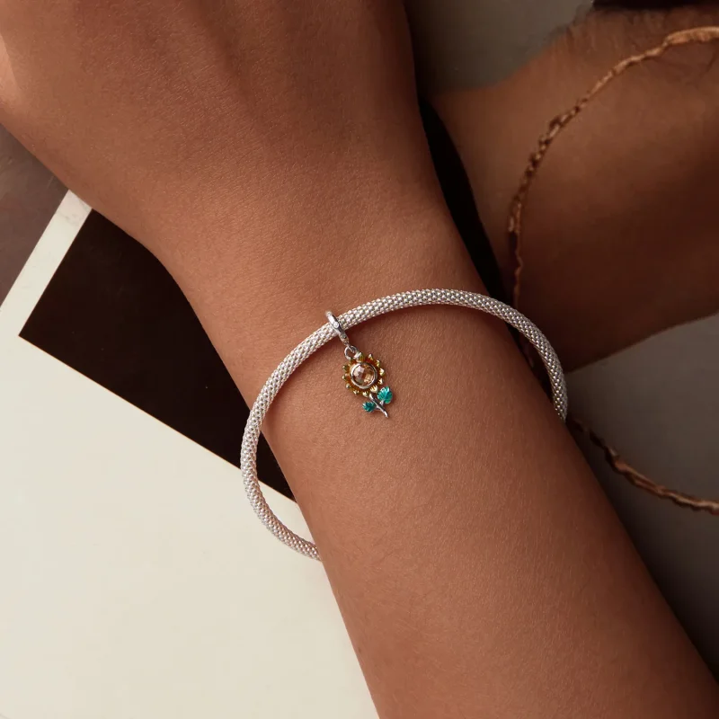 (slika za) Viseče perle sončnice v stilu PANDORA - SCX151 - Ogled 5