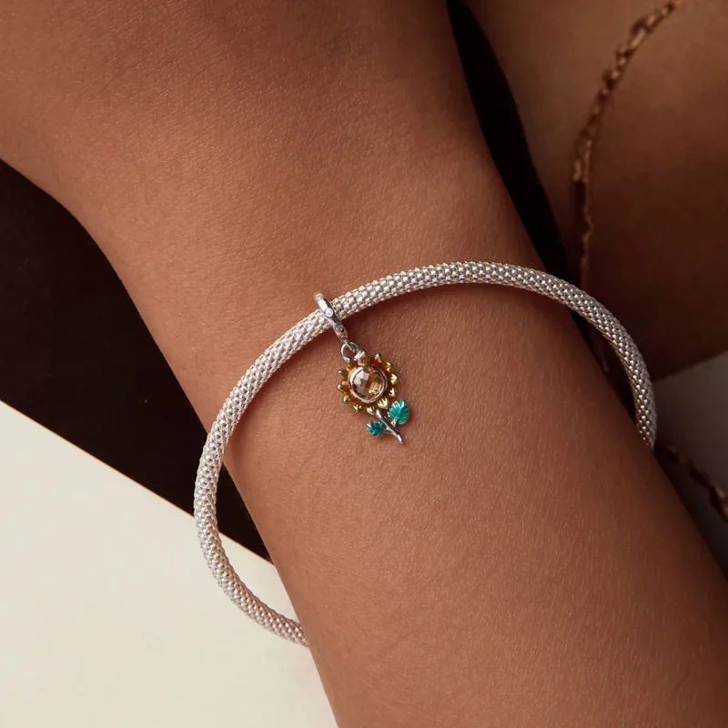 (slika za) Viseče perle sončnice v stilu PANDORA - SCX151 - Ogled 6