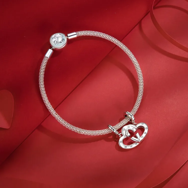 Dvojna zaponka PANDORA Style Love - SCC2773