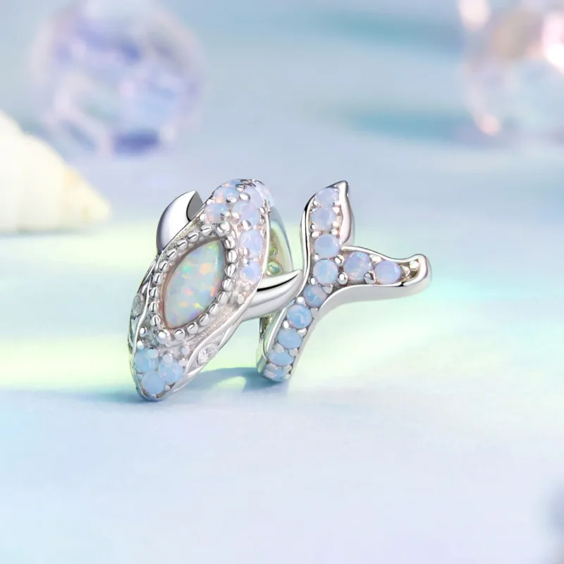 (slika za) Obesek modri kit v stilu PANDORA - BSC1015 - Ogled 2