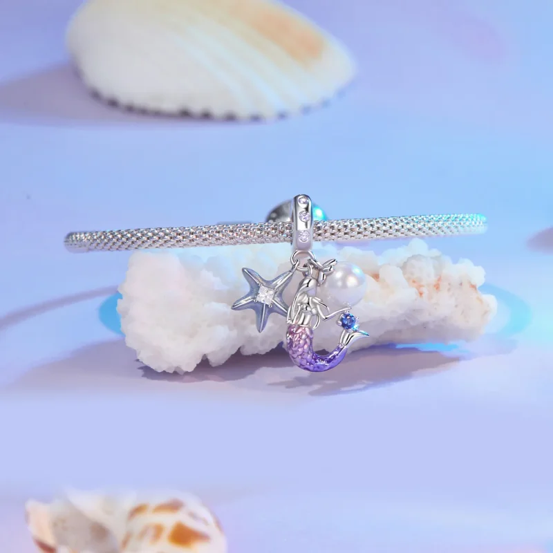 (slika za) Obesek morske deklice v stilu PANDORA - SCC2768 - Ogled 3