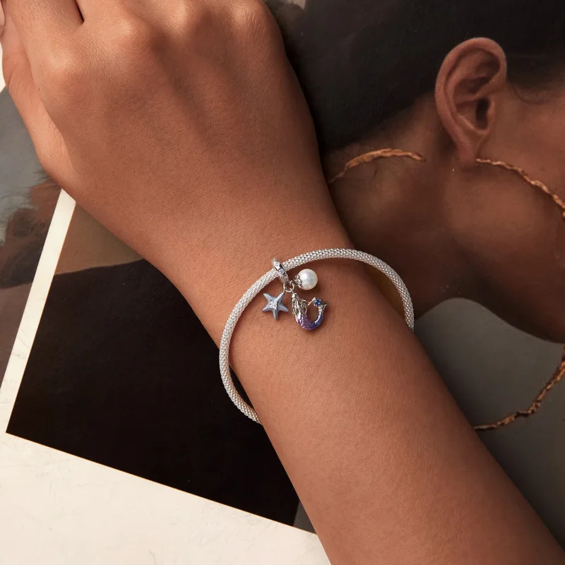 (slika za) Obesek morske deklice v stilu PANDORA - SCC2768 - Ogled 5