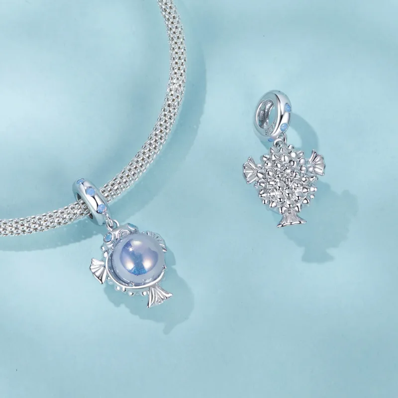 (slika za) Obesek Ocean Puffer v stilu PANDORA - SCC2798 - Ogled 5