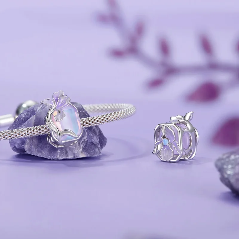 (slika za) Obesek PANDORA Style Crystal Iris - BSC1032 - Ogled 4