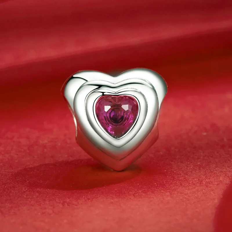 (slika za) Obesek PANDORA Style Love Heart Classic Halo - SCC2776 - Ogled 2