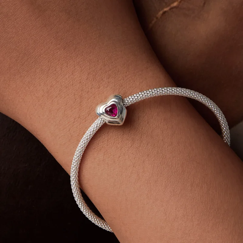 (slika za) Obesek PANDORA Style Love Heart Classic Halo - SCC2776 - Ogled 7