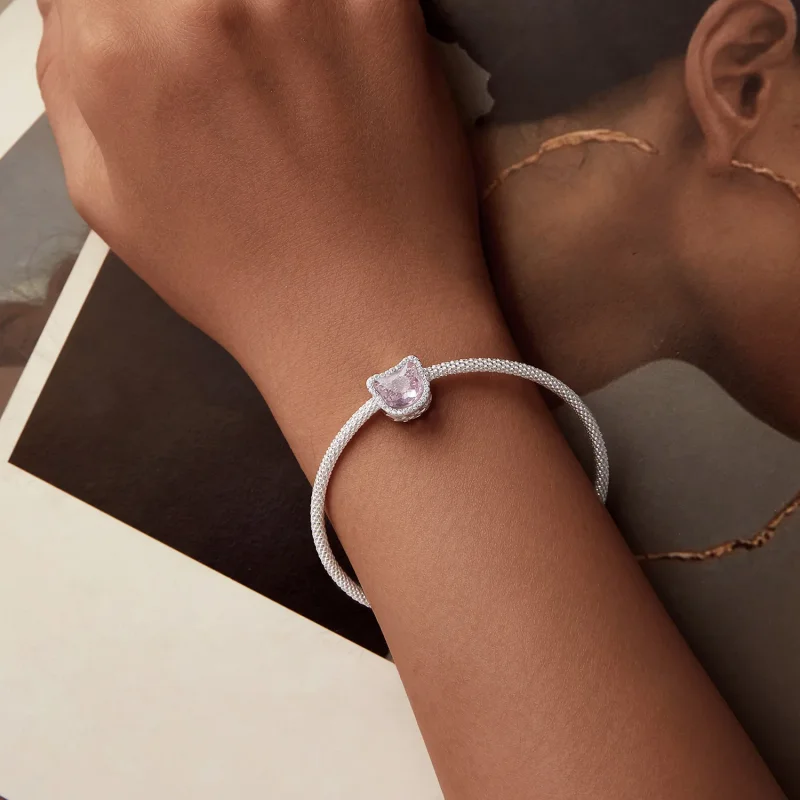 (slika za) Obesek PANDORA Style Pink Cat - BSC1020 - Ogled 6