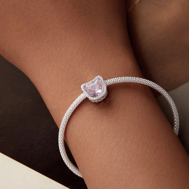 (slika za) Obesek PANDORA Style Pink Cat - BSC1020 - Ogled 7