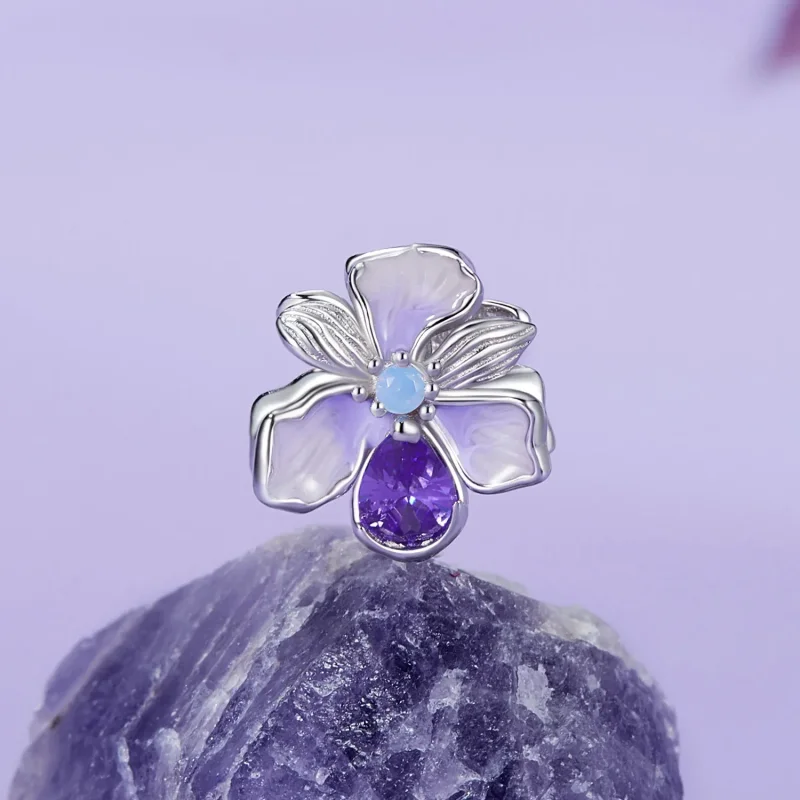 (slika za) Obesek PANDORA Style Romantic Iris - BSC1031 - Ogled 2