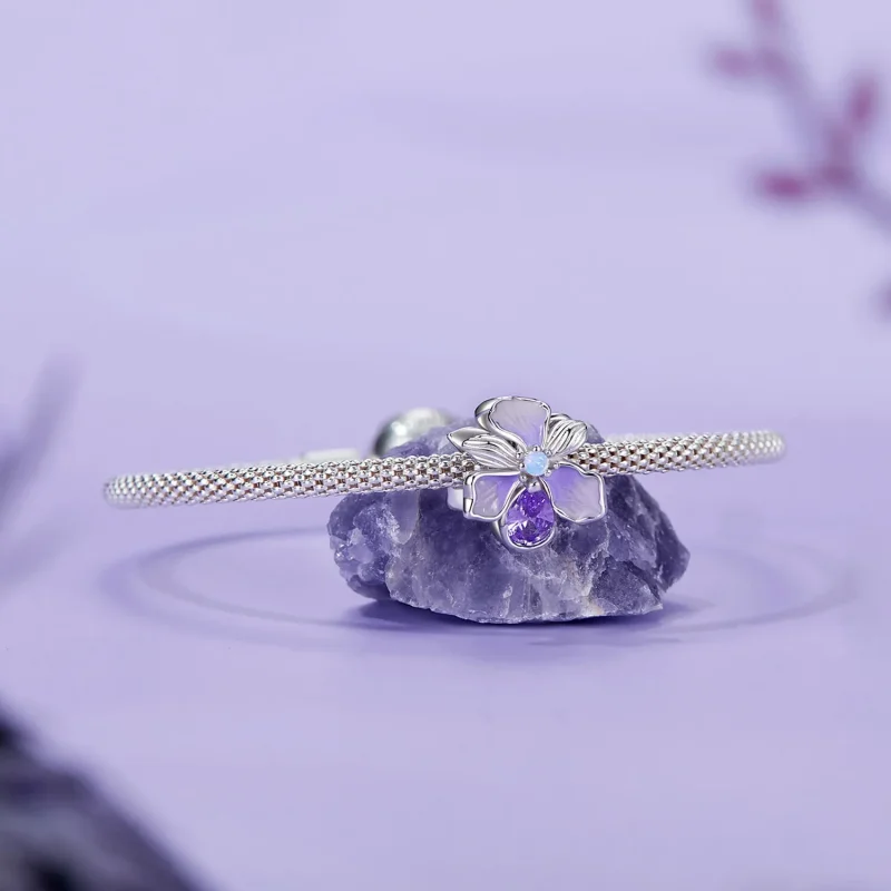 (slika za) Obesek PANDORA Style Romantic Iris - BSC1031 - Ogled 5