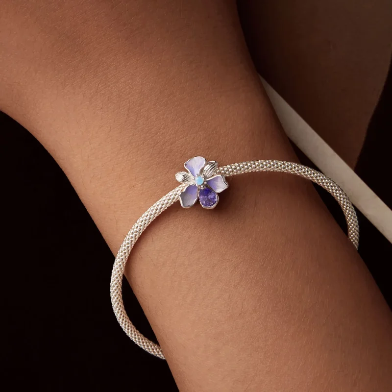 (slika za) Obesek PANDORA Style Romantic Iris - BSC1031 - Ogled 7