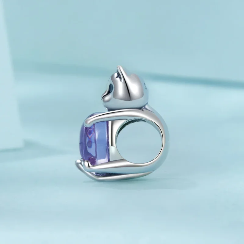 (slika za) Obesek s kamnom za srečo PANDORA Style Cat - SCC2796 - Ogled 3